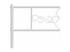 Metal bed frame with white headboard 193x203