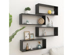 Bohometop wall shelves, 4 pcs, black, 60x15x23 cm, 06866BNQT