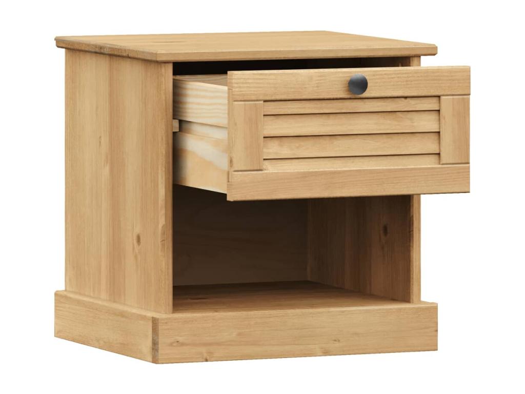 Delimoa bedside table 42x35x40 cm solid pine wood 46088ERBL
