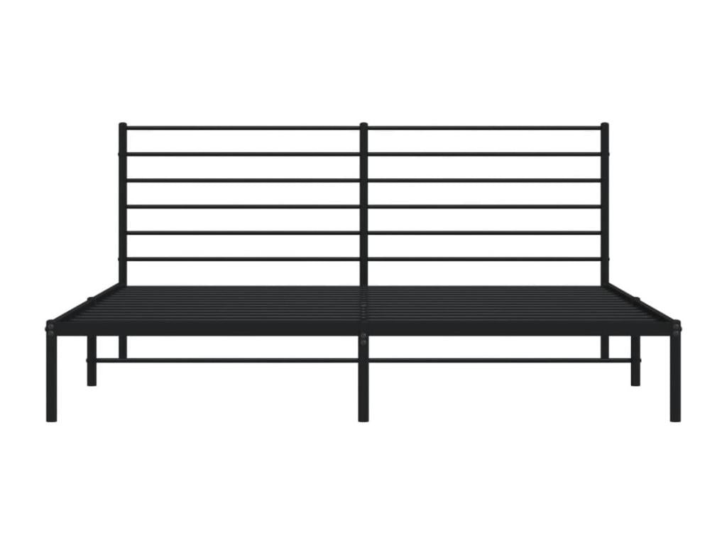 Metal bed frame with black headboard 183x213 53033OKBN