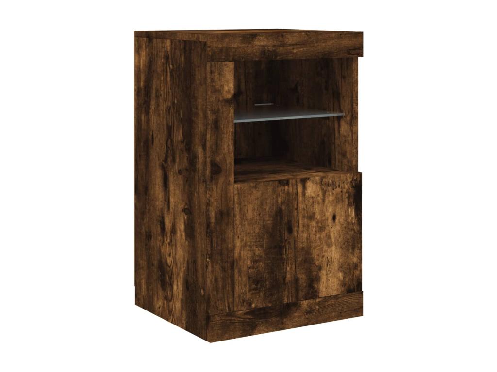 Side cabinet with Bohometop LED, smoked oak engineered wood 38435SGDQ
