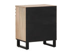 White bedside table 50x34x60 cm solid mango wood