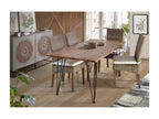 Brown Wood and Metal Dining Table 180x90x76cm - Homelumiere