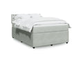 Bohometop bed base and mattress, light grey, 140x200cm, velvet, 48443KWDK