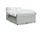 Bohometop bed base and mattress, light grey, 140x200cm, velvet, 48443KWDK