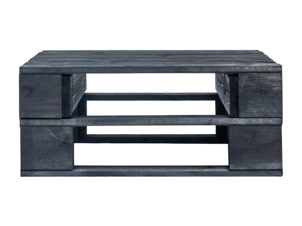 Black wooden garden pallet footrest 23866QHSF