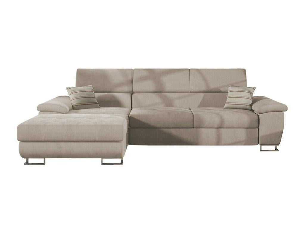 Bohometop 192 Corner Sofa, Light Brown, Sleeping Function, Bed Box, 275x170cm, 52132HARS