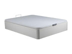 160x200 cm storage bed base in faux leather - Matte white - Homelumiere