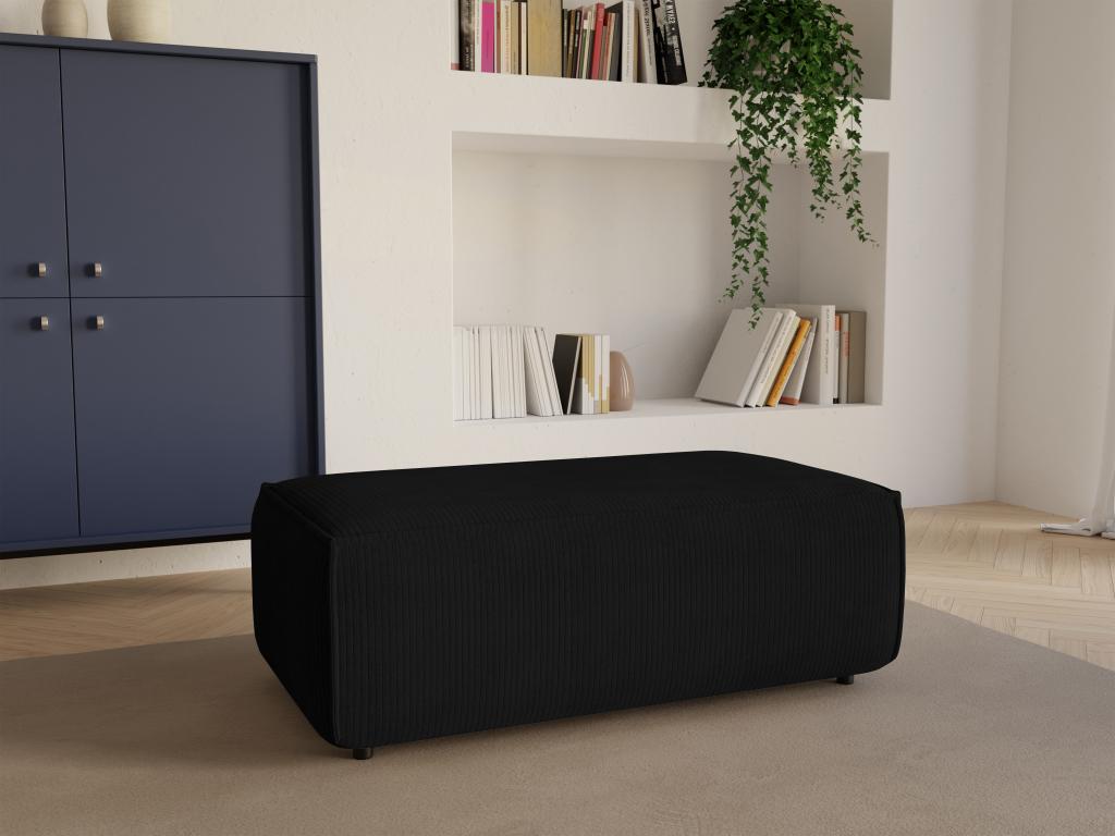 Homelumiere black corduroy pouf