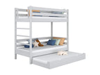 Wooden bunk bed - with drawer for mattress N03 Grey 120x190 75342EOVD