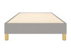 Light grey bed frame without mattress, 100x200 cm, fabric