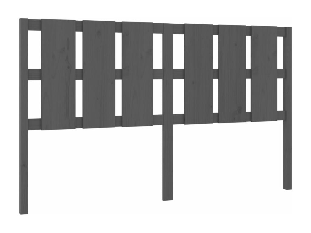 Grey Headboard 165.5x4x100 cm Solid Pine Wood