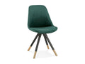 Vintage Velvet/Wood Chair Homelumiere 83cm Green/Black
