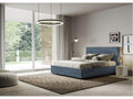 Homelumiere microfiber upholstered bed - Dark Blue - 160x200 - Optional with slatted base