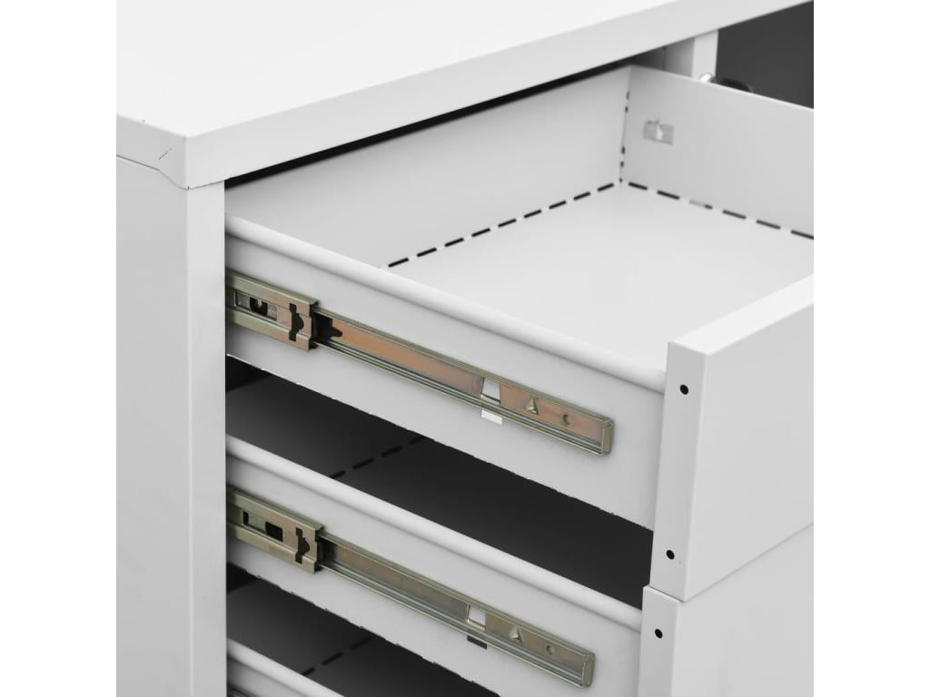 Light Grey Office Cabinet 90x40x102 Steel 37002ZWUE