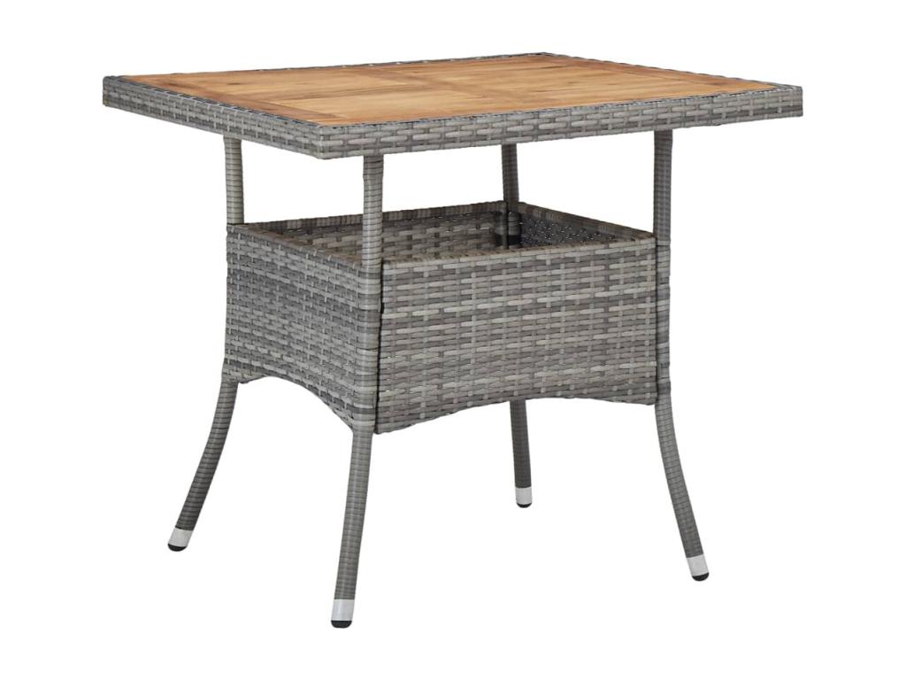 Bohometop 79127EZKN 3-Piece Garden Dining Set in Grey Wicker Resin