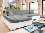 Homelumiere 152 Grey Corner Sofa with Sleeping Function and Bedding Box, 278x161x76cm