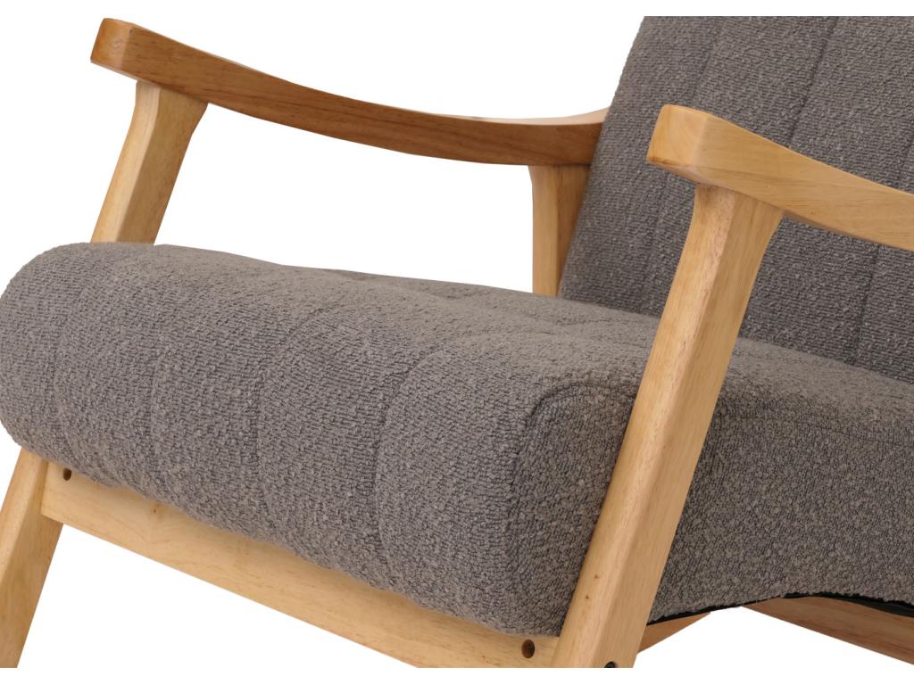 Bohometop-K10 rocking chair, dark grey with natural legs, 04934JKXX