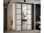 Homelumiere 5 Sliding Door Wardrobe 235.2/160/45 3 Doors White/White/Black