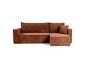 Bohometop 3-seater reversible corner sofa bed in corduroy velvet 34086LTCQ