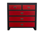 Wooden chest of drawers with 5 drawers 85x35x80 01127DKFS