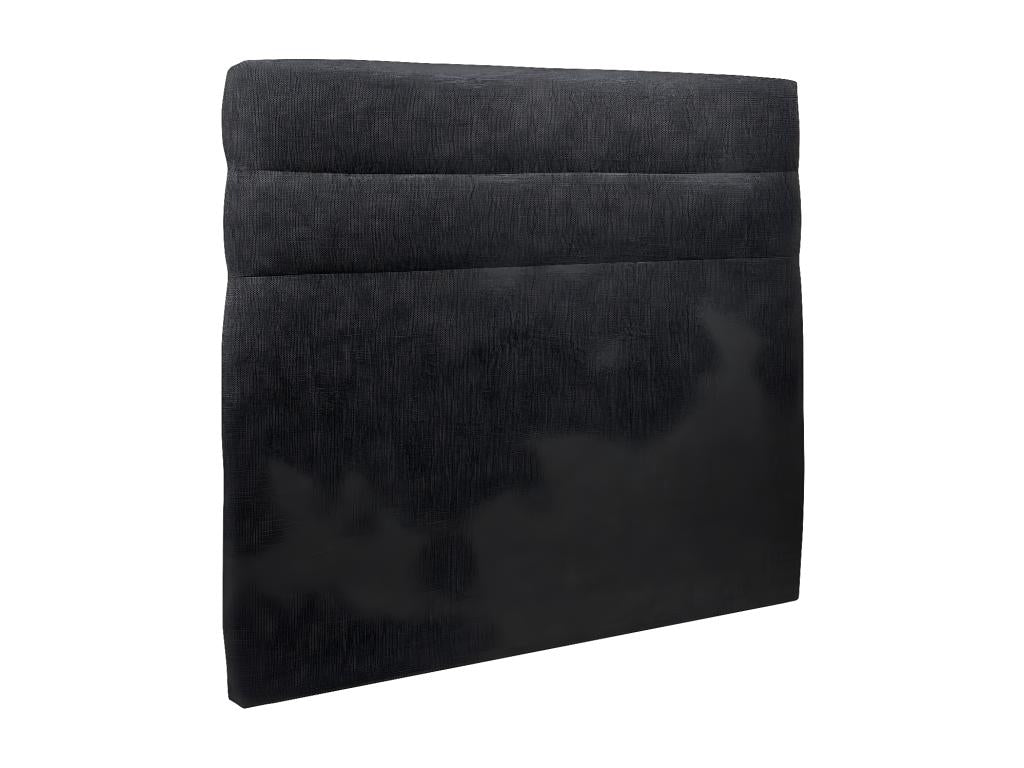 Headboard with Lines design, Black fabric, 140 cm wide - 10 cm thick, padded
