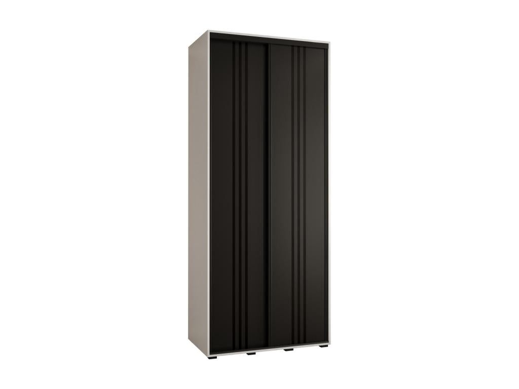 Bohometop 6 Sliding Door Wardrobe 235.2/110/45 2 Doors White/Black/Black 85349HJVJ