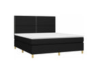 Bohometop bed base and mattress with LED lighting, black, 160x200 cm, fabric, 43119NFRE