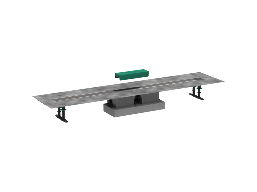 Homelumiere 120cm shower channel installation, standard Homelumiere uBox