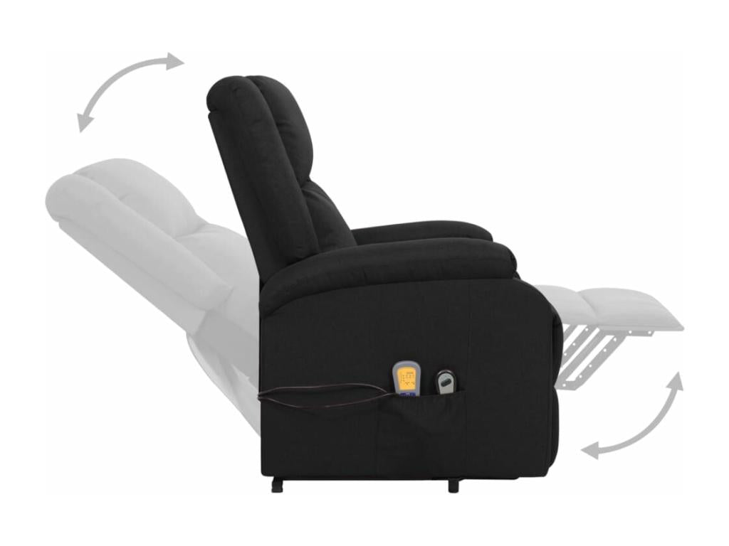 Black Fabric Massage Chair 53416BWSU