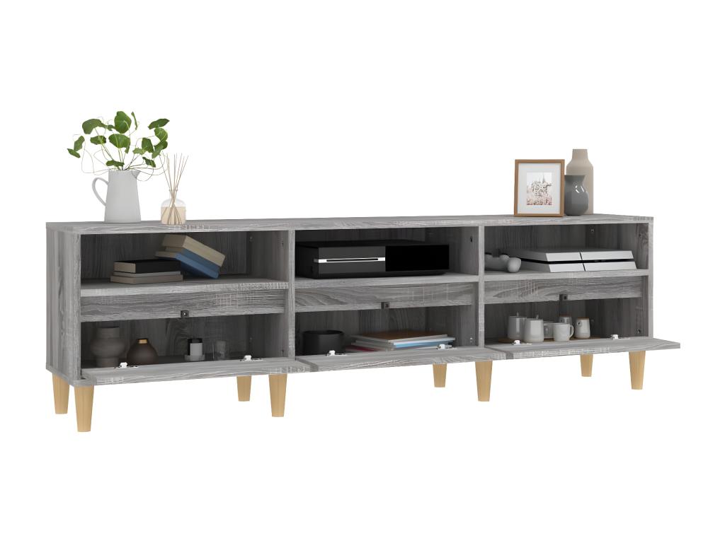 Bohometop TV stand, grey, 150x30x44.5 cm, engineered wood, 81914BGGY