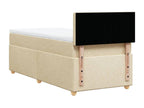 Bohometop bed base and mattress, Cream, 90x190 cm, Fabric, 64776LEIP
