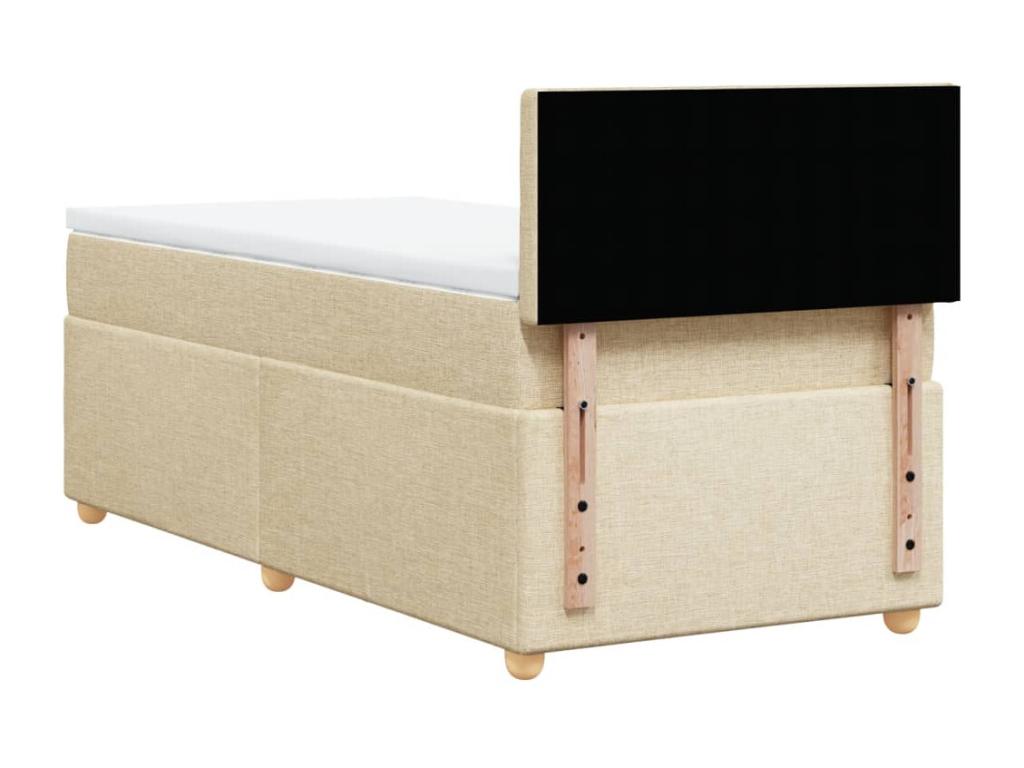 Bohometop bed base and mattress, Cream, 90x190 cm, Fabric, 64776LEIP