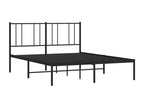 Metal bed frame with black headboard 140x190 08183JJTQ