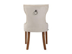 Dining chair - Velvet/Wood - Cream - Bohometop 95855KIDU