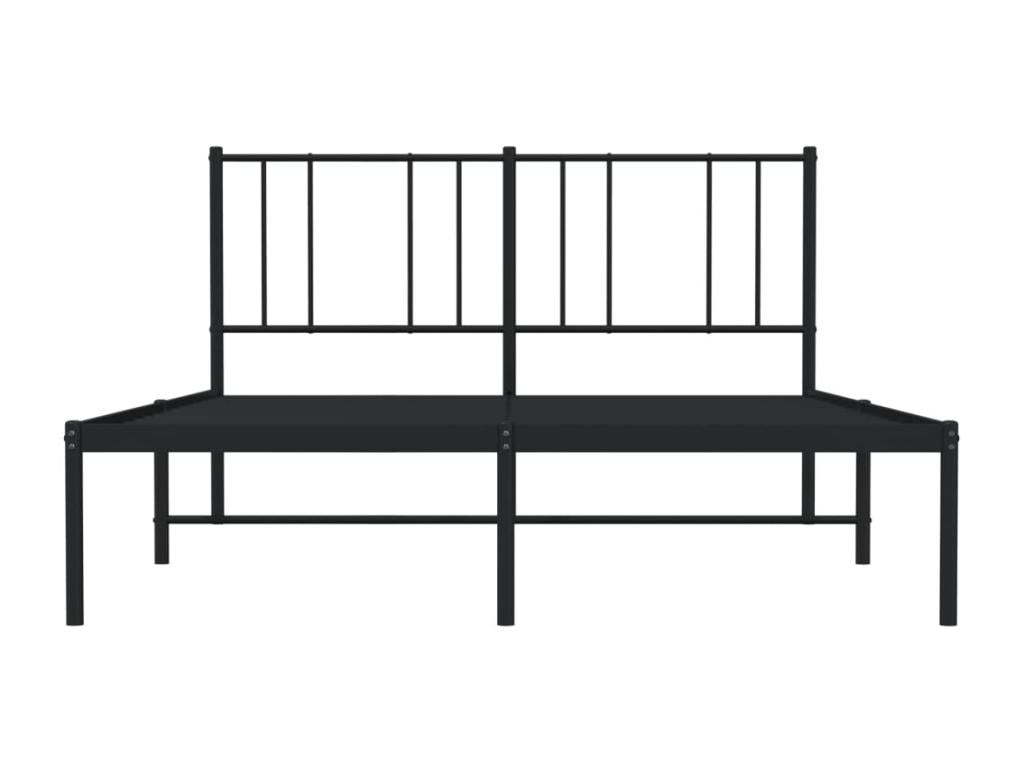 Metal bed frame with black headboard 140x190 08183JJTQ