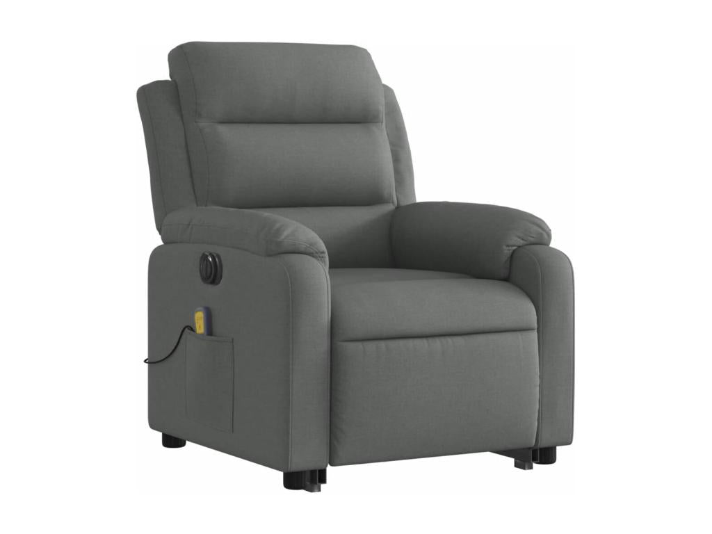 Electric Reclining Massage Chair, Dark Grey Fabric 67501OXJF