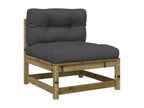 5-piece garden furniture set with cushions, made of impregnated pine wood