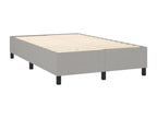 Upholstered bed base with mattress, light grey, 140x190cm, fabric, 47866GFSL