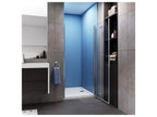 Pivoting and folding shower door, 100x185cm, 6mm tempered glass with anti-limescale coating