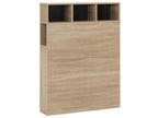 Homelumiere 95cm oak headboard with 2 doors and 9 holes