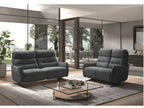 Homelumiere Microfiber Reclining Sofa - Grey - Fixed System - without Homelumiere - 2-Seater