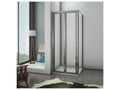 Folding shower enclosure 90x70x185cm, 90cm folding shower door with a fixed shower screen, safety and transparent glass 12752RNGU