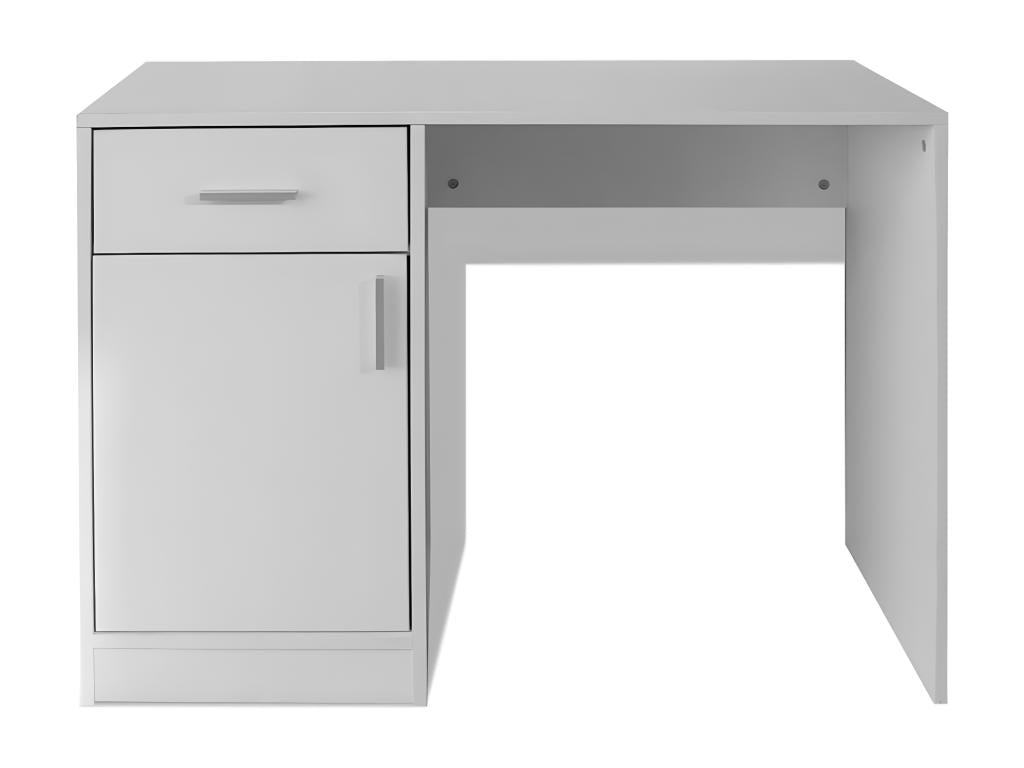 Desk with drawer and cupboard 100x40x73 cm White 39280SAUX