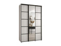 Homelumiere 5 Sliding Door Wardrobe 235.2/160/45 3 Doors White/White/Black
