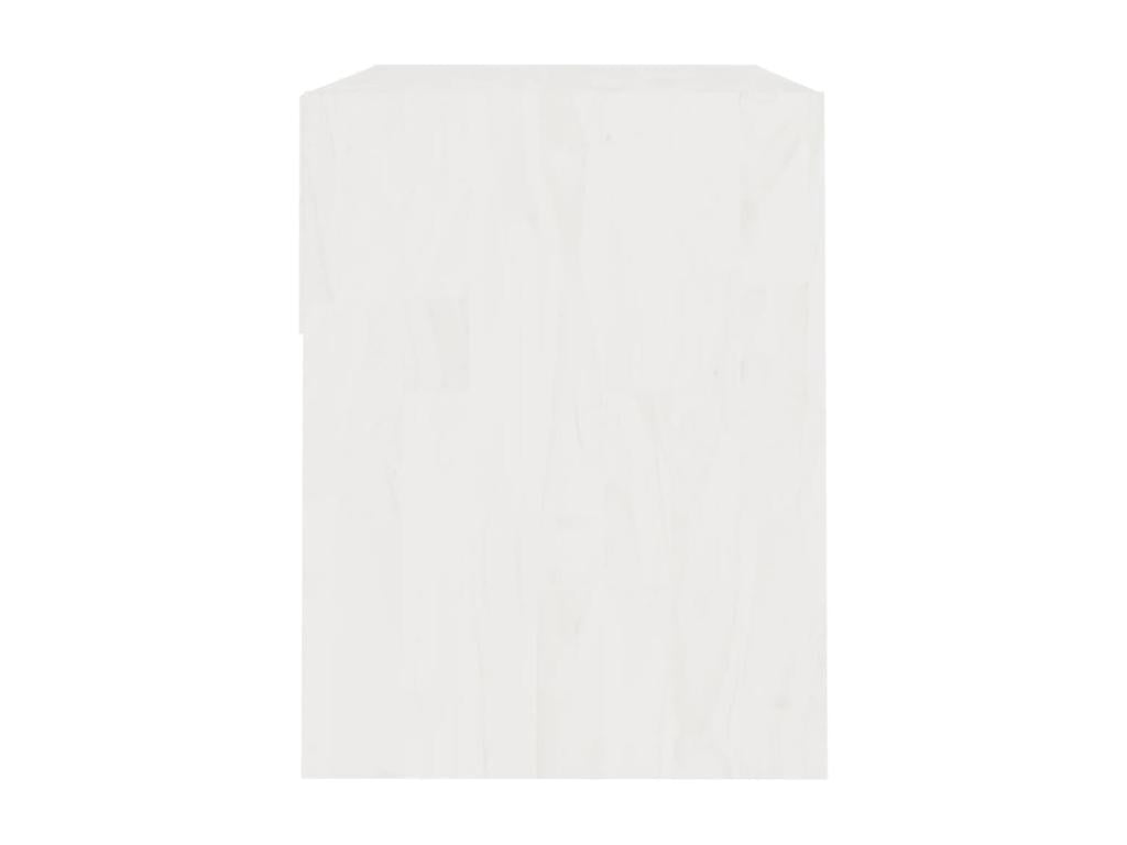 White bedside table, 40x31x40 cm, solid pine wood, 70925VHTM