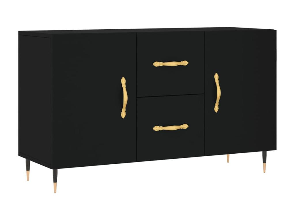 Black sideboard 100x36x60 cm engineered wood 44936OSJU