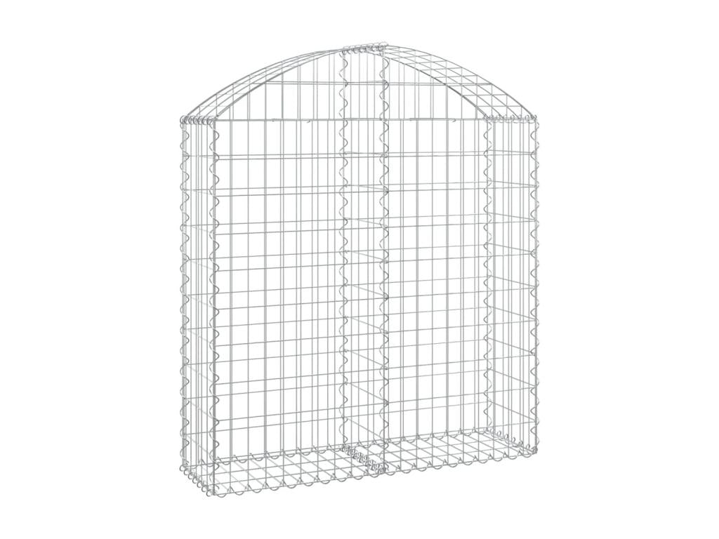 Arched gabion basket 100x30x100/120 cm Galvanized iron 45712RWSU