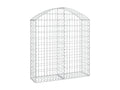 Arched gabion basket 100x30x100/120 cm Galvanized iron 45712RWSU