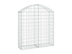 Arched gabion basket 100x30x100/120 cm Galvanized iron 45712RWSU